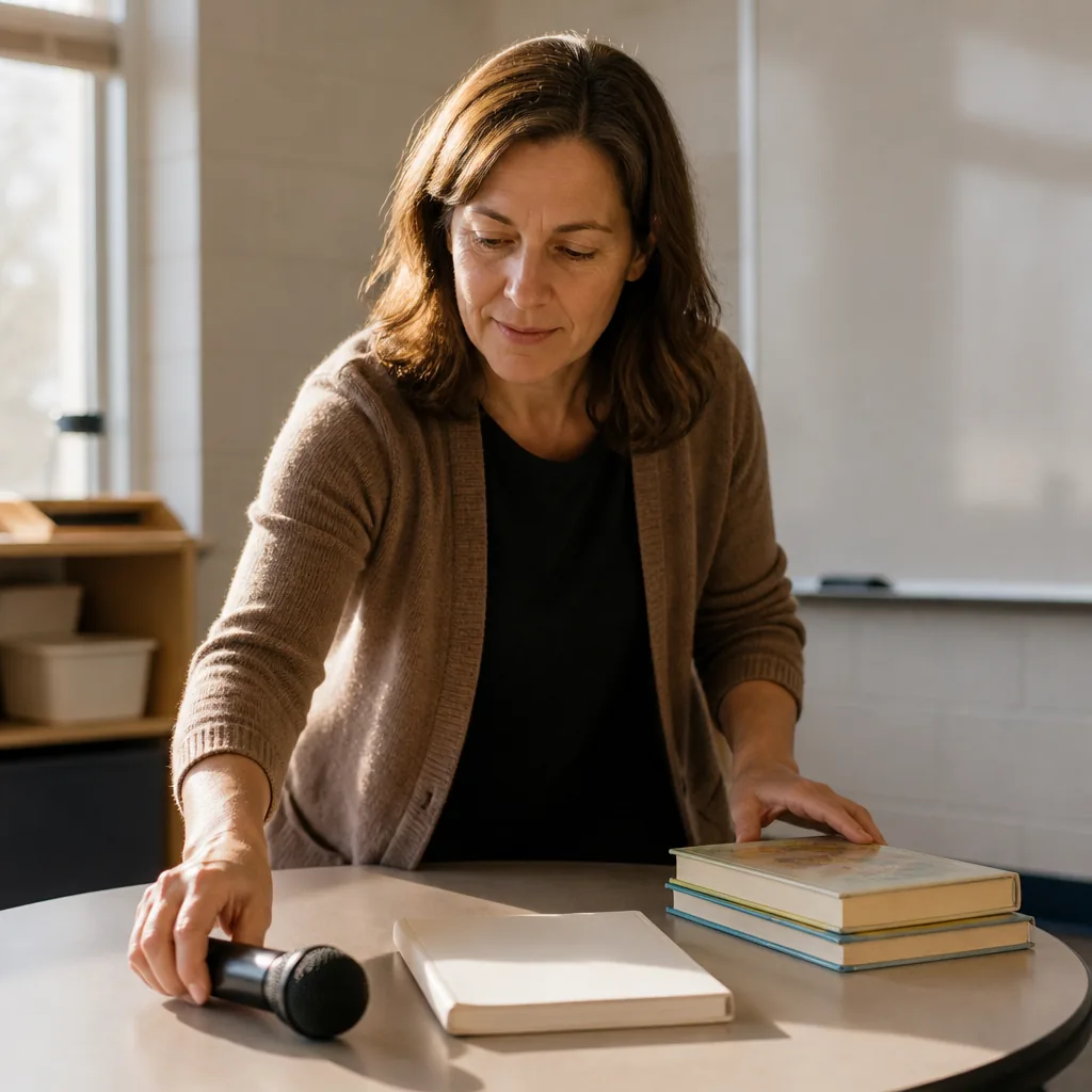 Élèves préparant en classe des questions pour rencontrer un écrivain